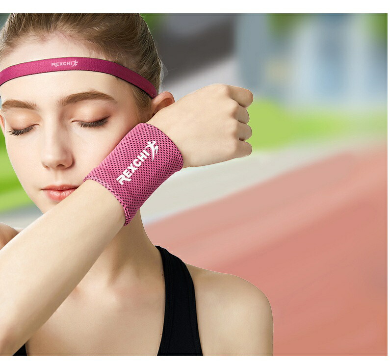 ショップ スポーツ用ヘアバンド ヘッドバンド REXCHI 正規品 汗止め ヘアアクセサリー 通気性 吸汗速乾 薄手 ランニング ウォーキング 全4色 