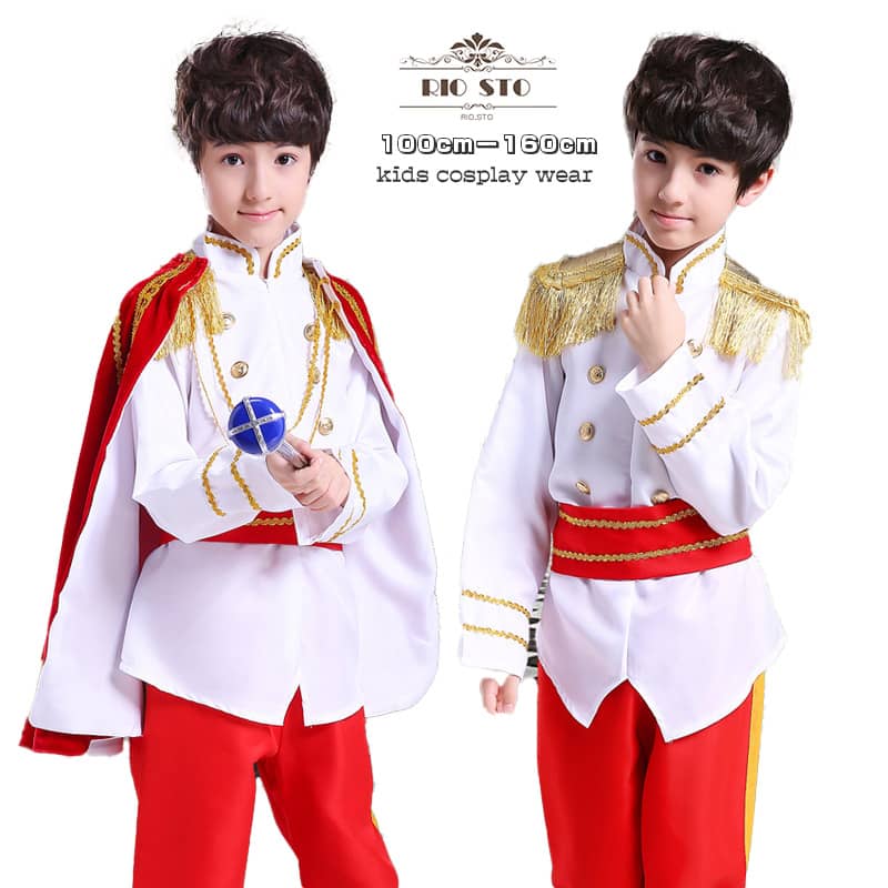 高評価 プリンス 王子様 女の子 男の子 キッズ 仮装 ハロウィン コスチューム 衣装 コスプレ マント3点セット パーティー 子供用 ワンピース