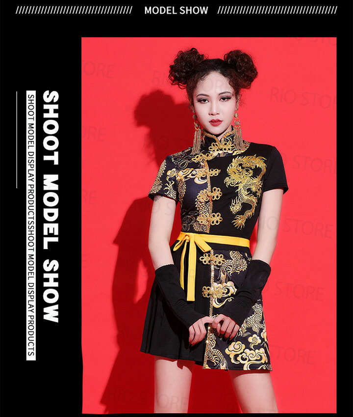 中華風 ダンス衣装 レディース ワンピース ヒップホップ ジャズダンス 夜店 Ds演出服 Dj 民族風 ジャズダンス衣装 レディース 中国風 原宿系 レディース ダンスウェア セクシー おしゃれ 練習着 舞台用 S M L Xl 送料無料 Rvcconst Com