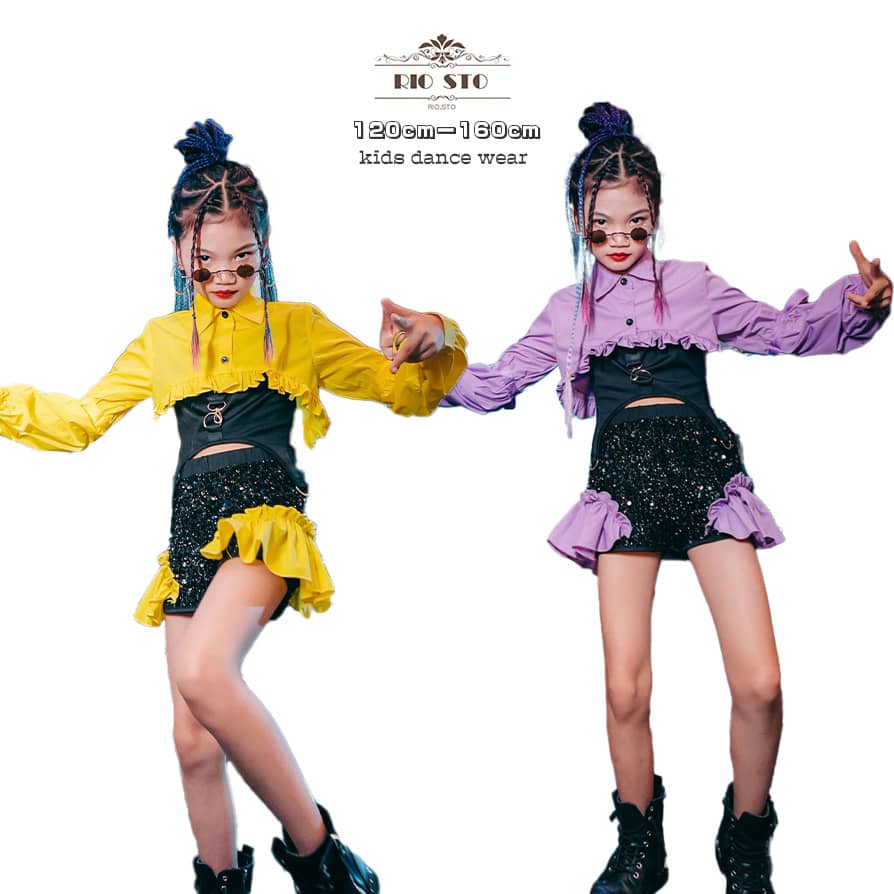 楽天市場 デニムスーツ 子供服 上下セット 韓国 ファッション キッズダンス 学生 子供ダンス 女の子 長袖 デニムパンツ 春 秋 街着 ヒップホップ ダンス衣装 Hiphop ダンス チアガール おしゃれ 可愛い 舞台 演出 団体注文 発表会 文化祭 公演 Rio Store リオストア