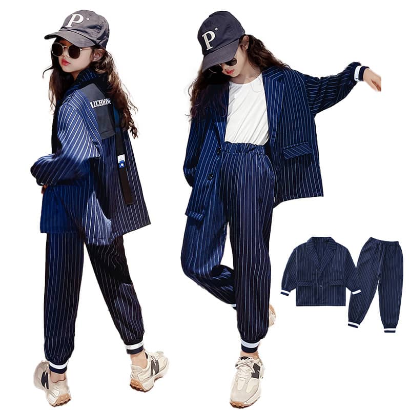 ストライプ ダンスウェア Lサイズ 楽天市場】子供服 スーツセット ストライプ 女の子 キッズダンス