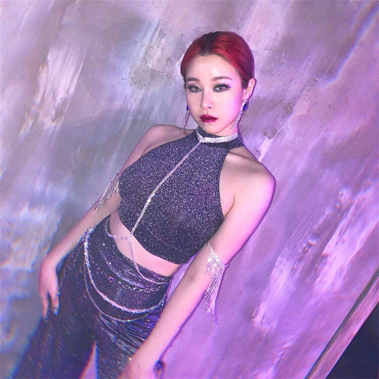 キラキラ 踊るガウン 壮丁 セットアップ レディース 臀跳 ダンス 衣装 金属的 往き来ダンス Ds ジャッズ 高座衣装 粋 韓国 ダンス 衣装 スパンコール 上下 演出被服 盛りだくさん ダンスドレス ファッション 貨物輸送無料 Atiko Kz