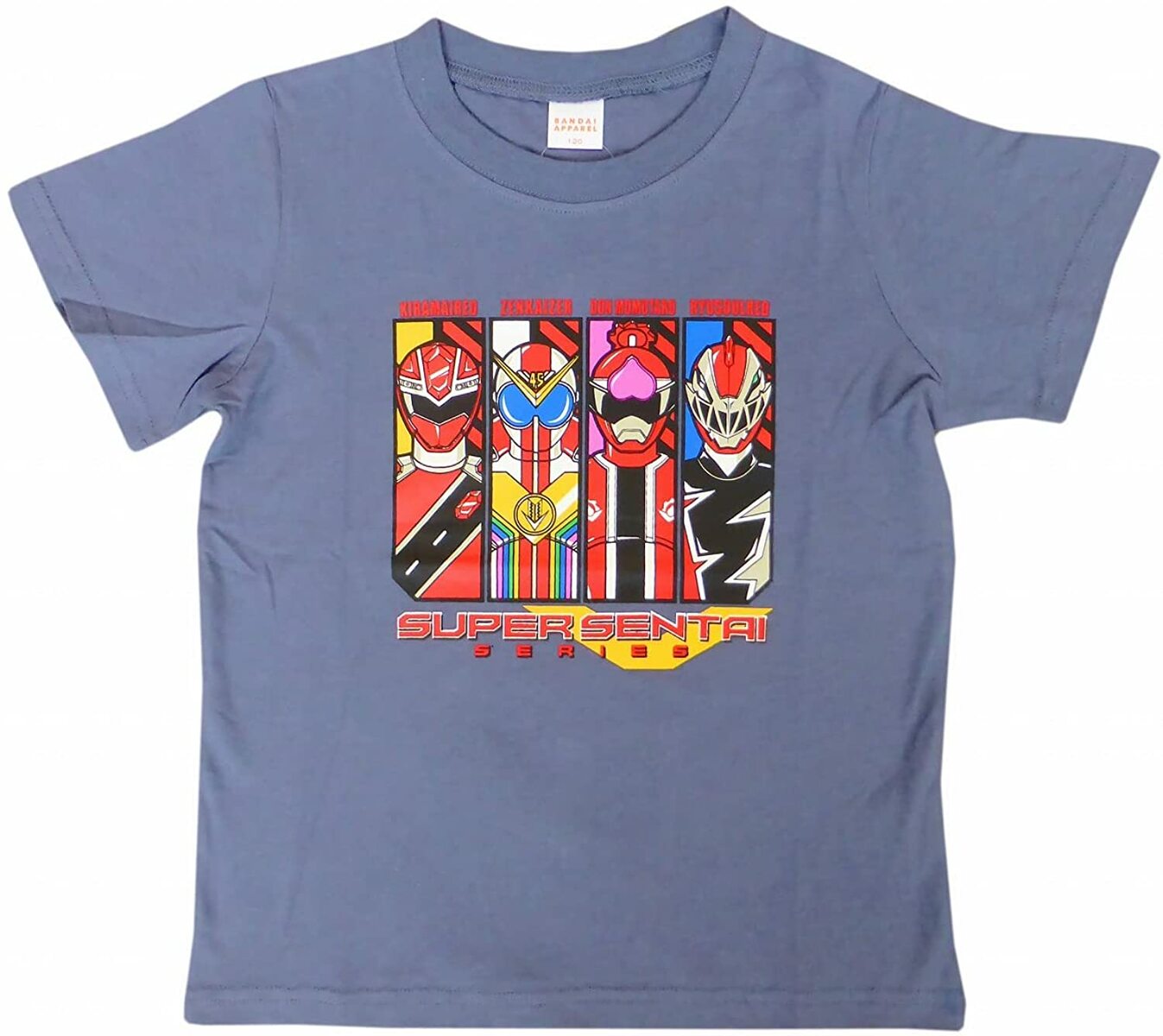 半袖Tシャツ スーパー戦隊シリーズ 男の子 キッズ 子供 胸プリント　半袖Tシャツ 男の子 キッズ 子供 男の子 キッズ 【男の子　子供　戦隊】 100cm 110cm 120cm BANDAI 保育園 幼稚園 ギフト プレゼント お誕生日画像