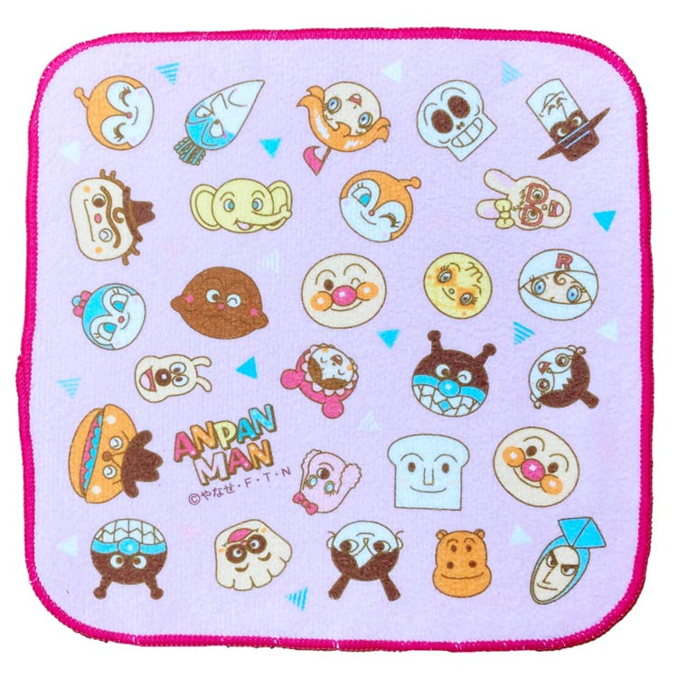 それいけ！アンパンマン　ミニタオル　ピンク　約25×25cm　826529画像