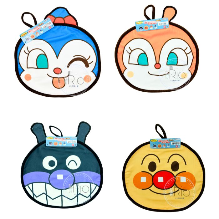 【アンパンマン】それいけ！アンパンマン顔型ループ付きハンドタオル　　ドキンちゃん　コキンちゃん　バイキンマン画像