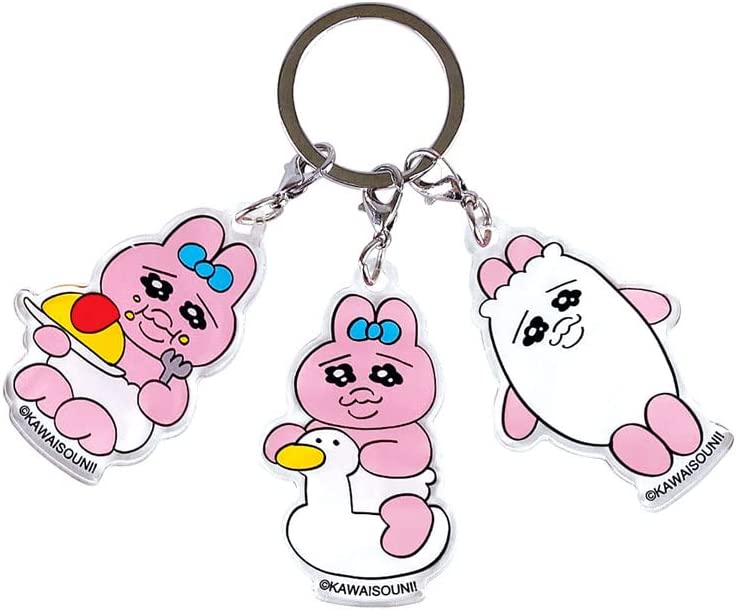楽天市場】おぱんちゅうさぎ サガラ刺繍キーホルダー バックチャーム