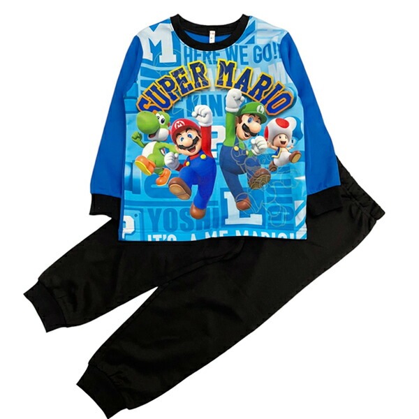 楽天市場】スーパーマリオ パジャマ 上下 2点セット 長袖 長