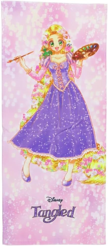 新入荷【フェイスタオル】塔の上のラプンツェルx中川翔子 プリントロングタオル シャイニングラプンツェル画像