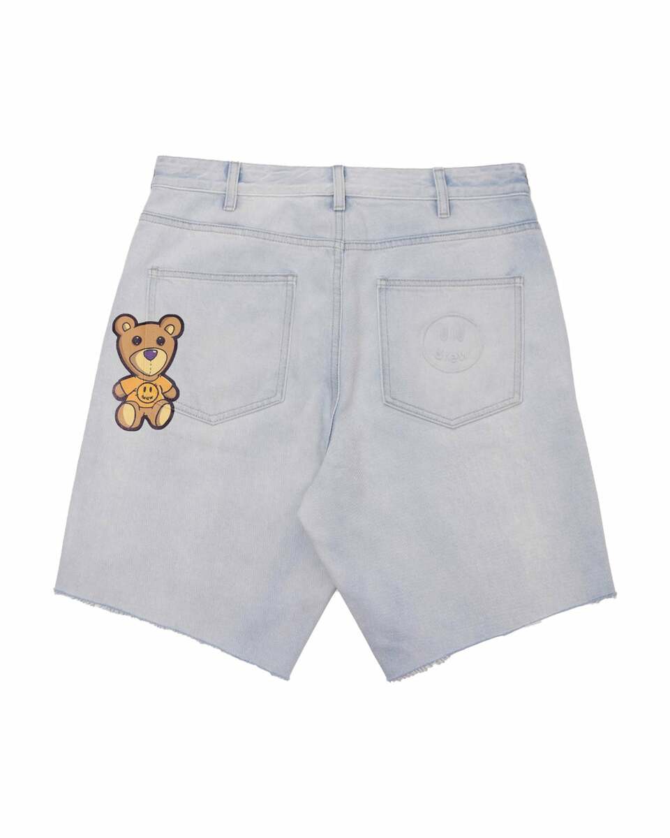 【公式 正規品】Drew House drew house　theo patch denim shorts - vintage bleach wash　ドリュー ハウス デニムパンツ "ヴィンテージ　ブリーチ　ウォッシュ"【36】【38】｜RIO 莉緒小舗
