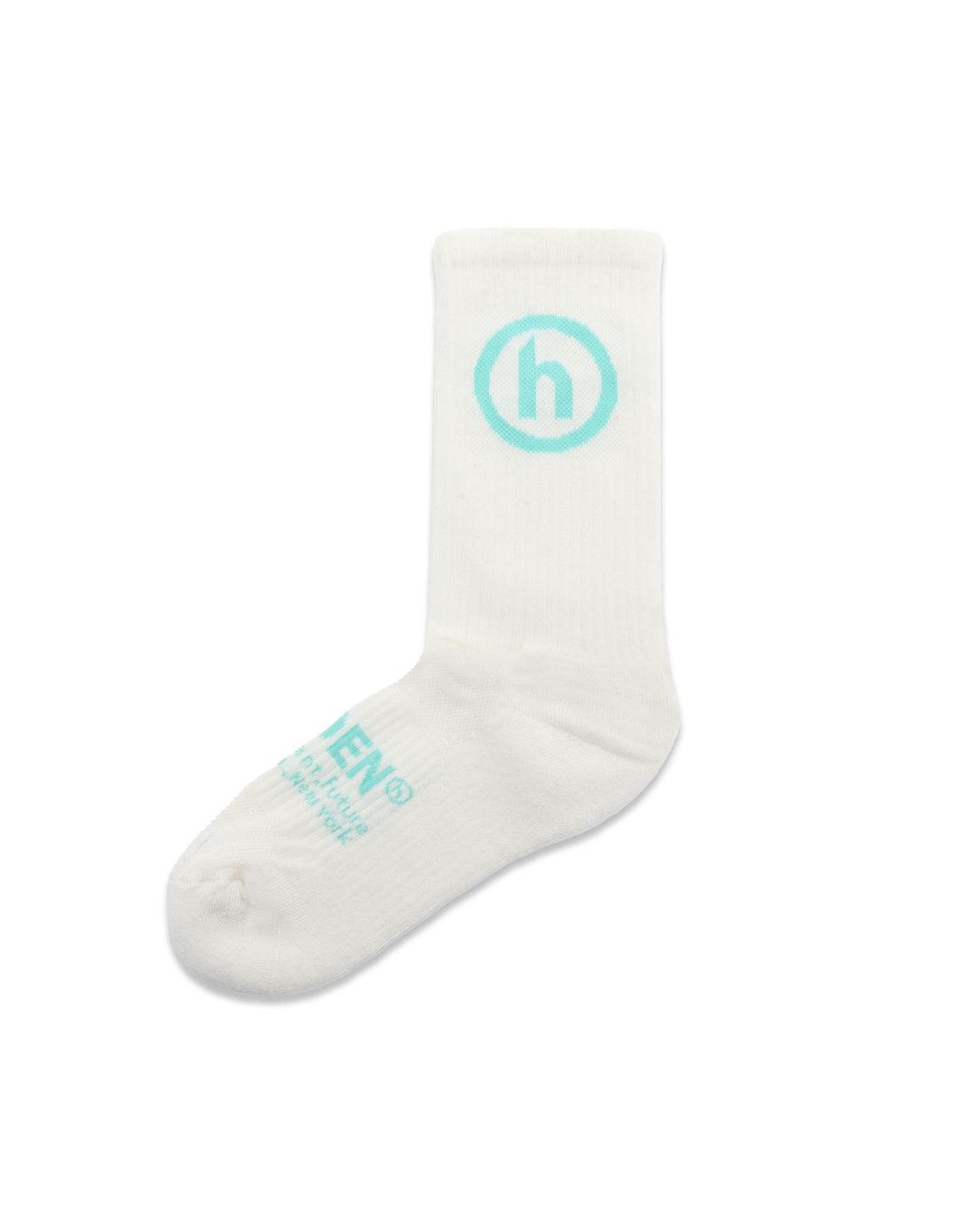 【公式 正規品】 HIDDEN・・ Socks ソックス　Natural　Turqupise　サイズ：FREE　靴下 正規品 【中古】 【新古品　未使用品】