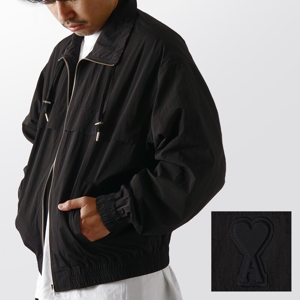 ami ブラックブルゾン 楽天市場】ami paris アミパリス ジャケット BOXY FIT ZIPPED