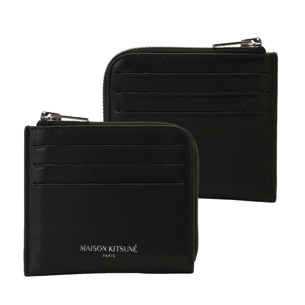 ★MAISON KITSUNE★BOOGIE LONG ZIPPED CARDHOLDER ブラック BOOGIE LONG ZIPPED CARDHOLDER | Maison Kitsuné