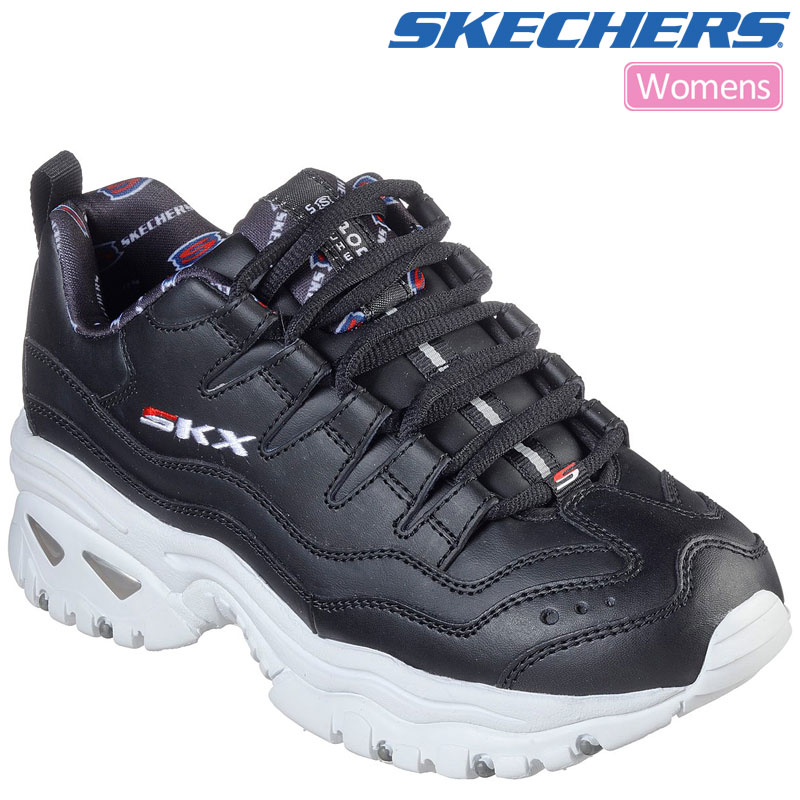 楽天市場 正規取扱店 Sale Offスケッチャーズ Skechers レディース スニーカー 厚底 エナジーレトロヴィジョン ブラック ホワイト 23 25cm Energy Retro Vision ss Snk 靴 05ripe 返品交換 ラッピング不可 ｒｉｐｅ