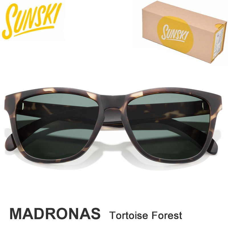 サンスキー SUNSKI サングラス 偏光 UVカット ウェイファーラー型 メンズ レディース マドロナ トータスフォレスト Madronas Tortoise Forest SUNMD-TFO 2026SS 2602ripe｜ｒｉｐｅ