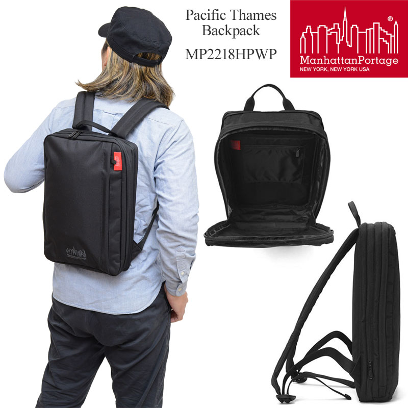 マンハッタンポーテージ Manhattan Portage リュック メンズ レディース パシフィックテムズ バックパック Pacific Thames Backpack BLACK 12L MP2218HPWP 2023SS bpk bns【鞄】2302ripe