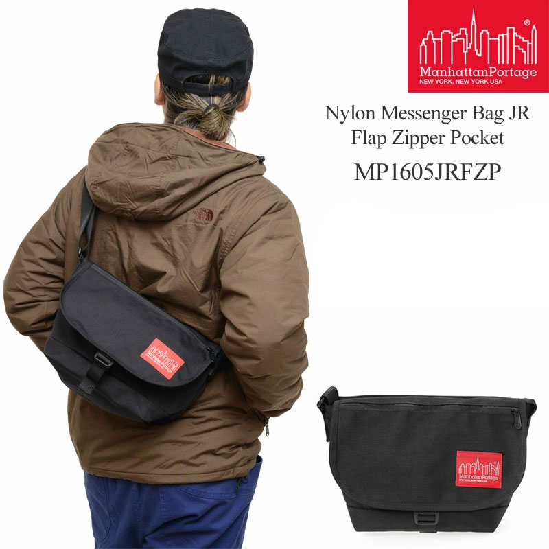 マンハッタンポーテージ Manhattan Portage ナイロンメッセンジャーバッグJR フラップジッパーポケット Nylon Messenger Bag JR Flap Zipper Pocket MP1605JRFZP 2023AW【鞄】2310ripe|ripe