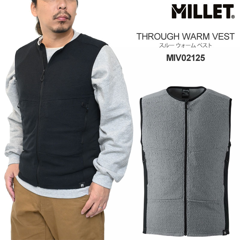 ミレー MILLET ベスト メンズ スルー ウォーム ベスト THROUGH WARM VEST MIV02125 2025AW【服】2511ripe 【返品交換・ラッピング不可】_25WS