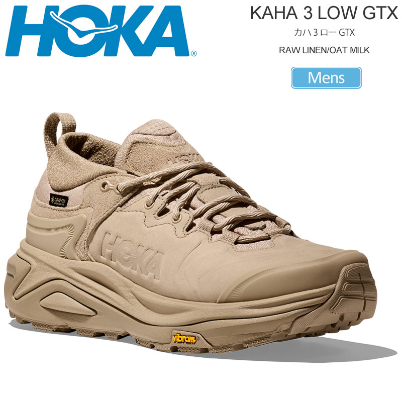 ホカ HOKA ハイキングシューズ スニーカー 厚底 メンズ カハ3 ロー GTX KAHA 3 LOW GTX ロウリネン/オートミルク 1162532-RWL 2026SS snk【靴】2601ripe
