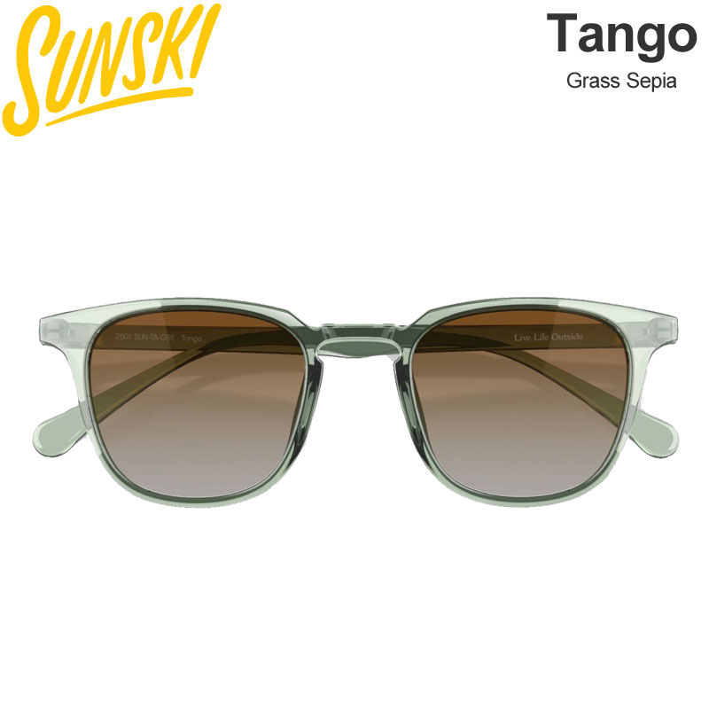 サンスキー SUNSKI サングラス 偏光レンズ UVカット ウェリントン型 メンズ レディース ユニセックス タンゴ Tango グラスセピア SUNTAGSE 2026SS 2603ripe