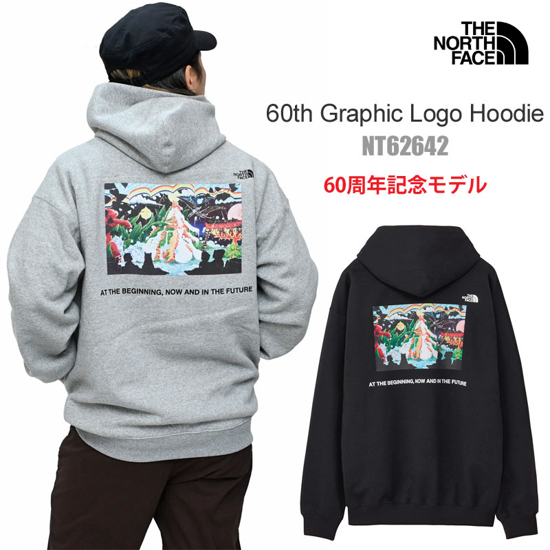 ザ・ノース・フェイス THE NORTH FACE 60周年記念 パーカー スウェット メンズ 60TH グラフィックロゴフーディー 60th Graphic Logo Hoodie NT62642 2026AW tnfswt【服】2607ripe|ripe