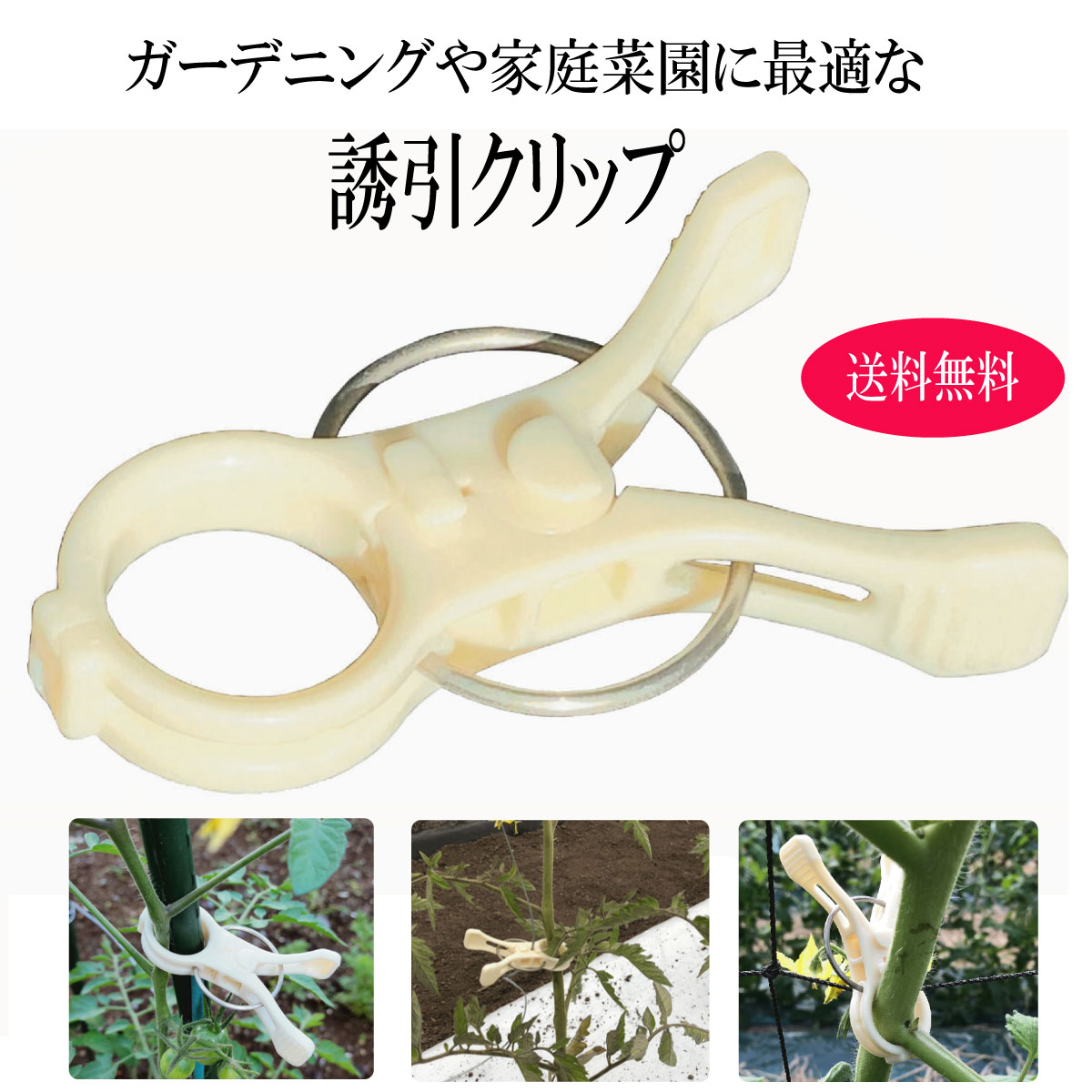 【農機具屋】誘引クリップ 茎に優しい Ｒ型（サイズ：20㎜）8,000個 誘引クリップ 茎に優しい R型（サイズ：20㎜）2,000個 誘引