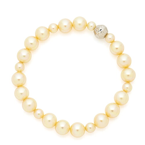 マジョリカパール ローズクリーム　ストレッチブレスレットMajorica Pearl　パーティー フォーマル 結婚式 冠婚葬祭 大粒