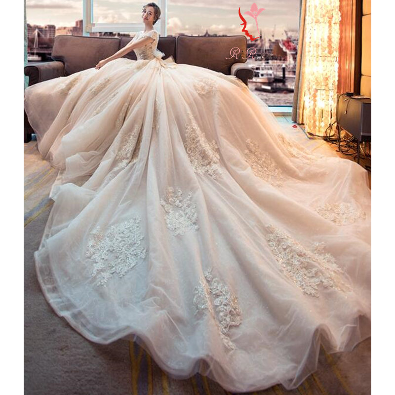 riricollection: dress-f001 wedding dress fastener long train high ...