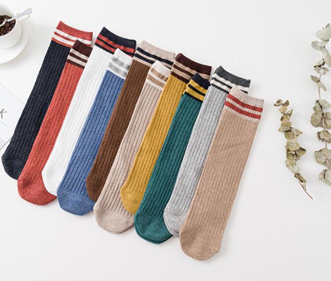 楽天市場 レディース ボーダー ソックス オシャレ クルーソックス 10カラーからお選べられる 3足組で1100円 ライン 靴下 23 25cm クルー丈 ソックス 女性 婦人 ソックス くつした アースカラー 写真映え Ririコレクション