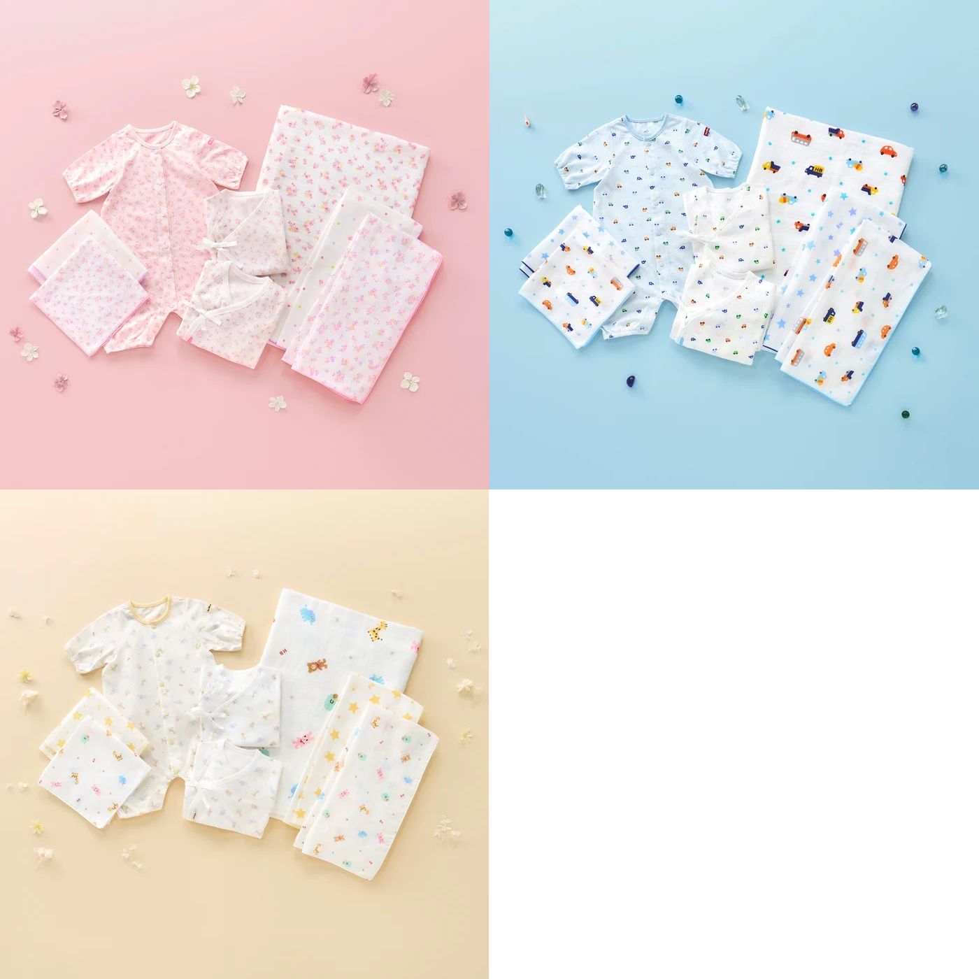 【★ポイント10～1倍】〇【ミキハウス】新生児準備スターターセットF(フリー）｜ririkaririka　店