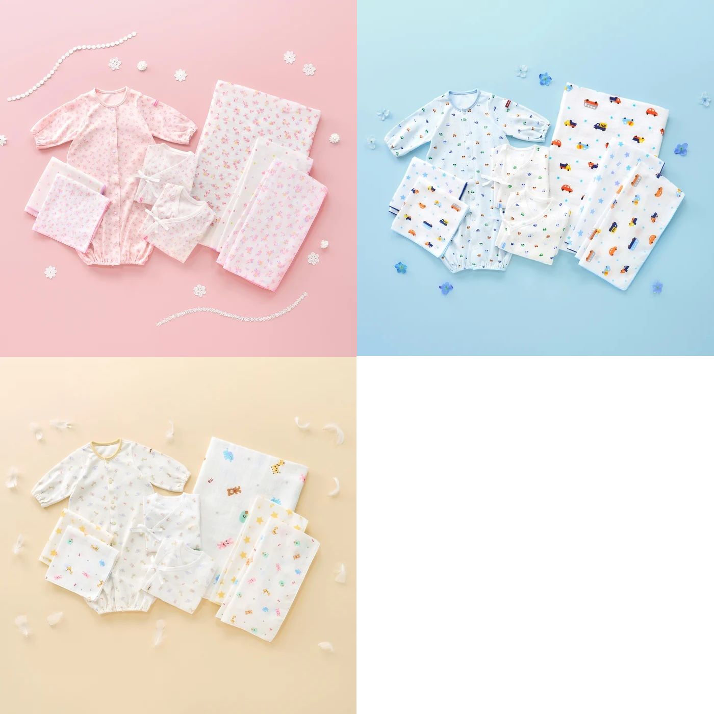 【★ポイント10~1倍】〇【ミキハウス】新生児準備スターターセット16500|ririkaririka 店