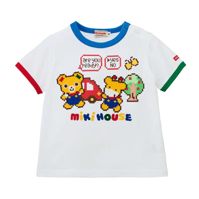 【★ポイント10~1倍】〇【ミキハウス】半袖Tシャツ【3,980円以上で送料無料(国内)】30800|ririkaririka 店