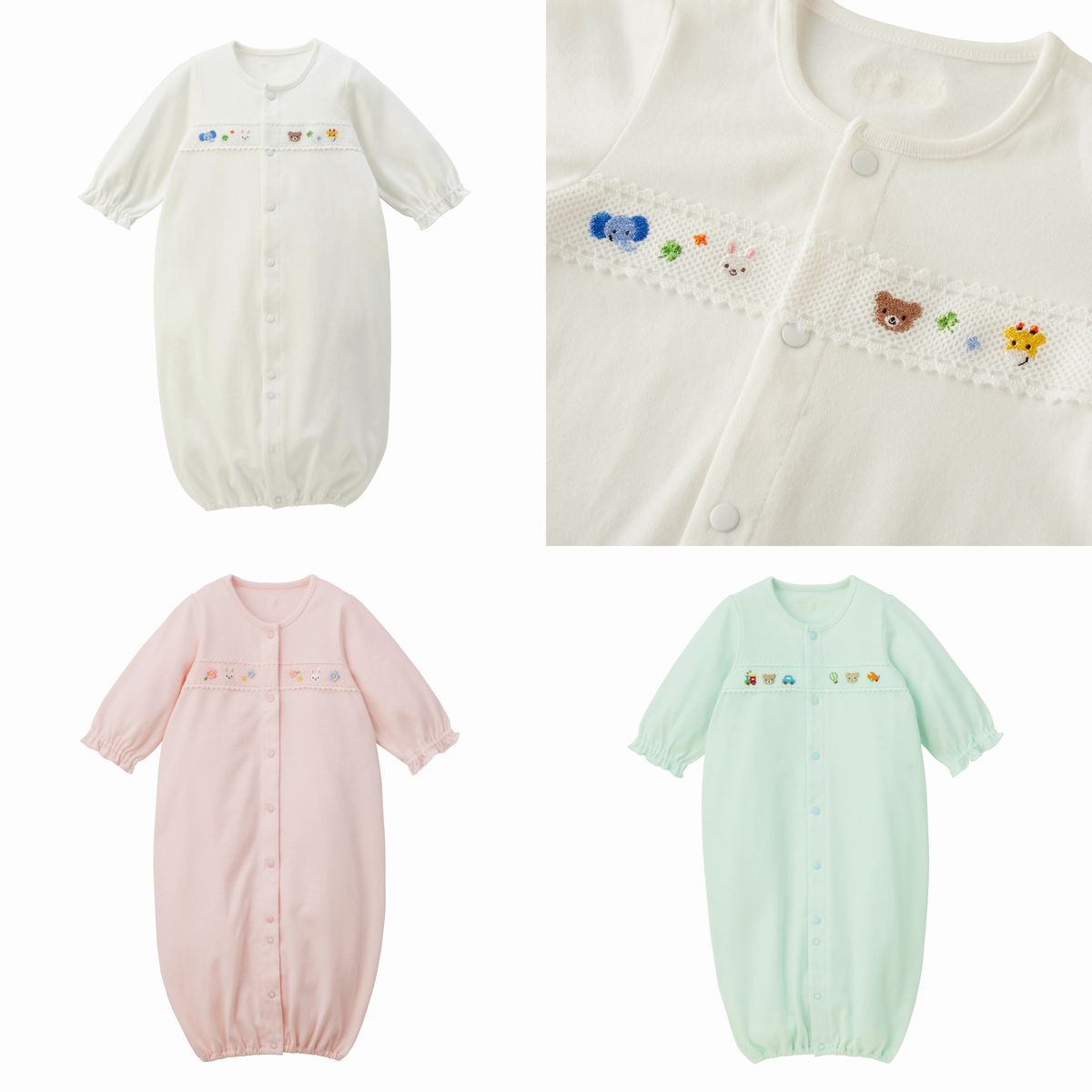 【＼最大13%／OFF限定クーポン】〇【ミキハウス】ツーウェイオール【3,980円以上で送料無料(国内)】50-70cm白14300