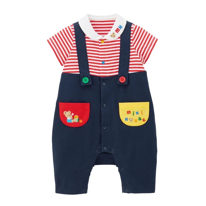 【＼最大限度13%／OFF押さえる引き換え証】〇【ミキハウス】ベアショートオール【3,980円以上で貨物輸送無料(国内)】24200