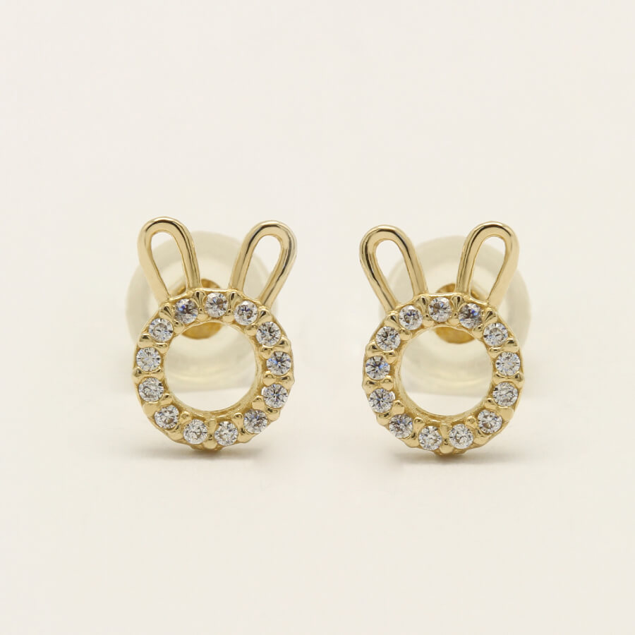ピアス ゴールド pierce K10ゴールド うさぎ ラビッ トrabbit レディス 女性用 10金 10K