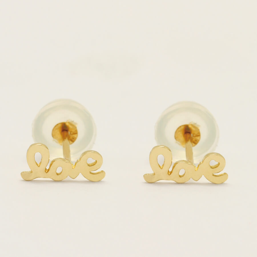 ピアス ゴールド pierce K10ゴールド love レディス 女性用 10金 10K