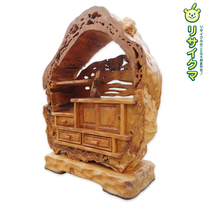 楽天市場】【中古】 高級 収納棚 骨董品 飾り棚 茶箪笥 高級茶棚 黒檀