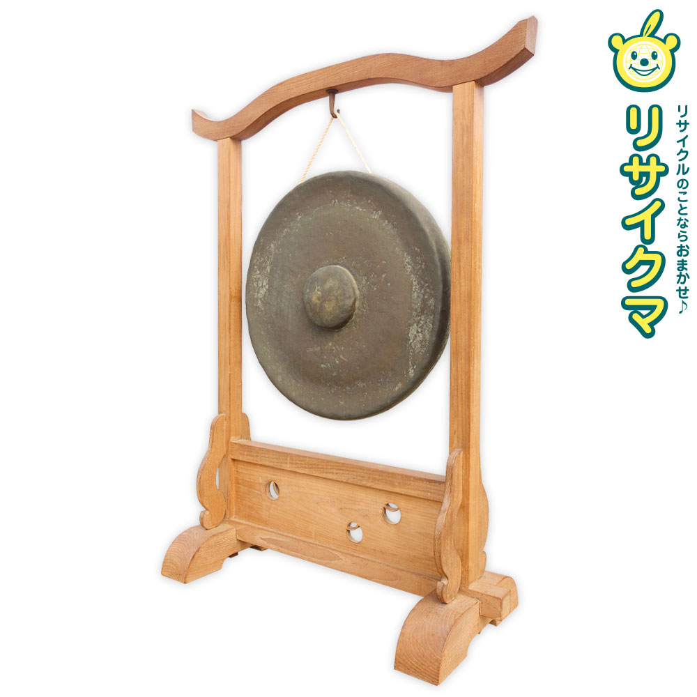 楽天市場】（五月◇特売品）尺一銅鑼 バイ付 桐透 桑銅鑼枠「組立式