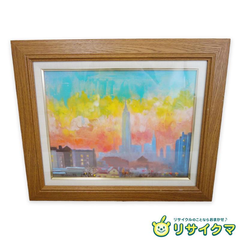 楽天市場】【中古】M▽平田武夫 油彩 絵画 額縁 初夏の奥入瀬