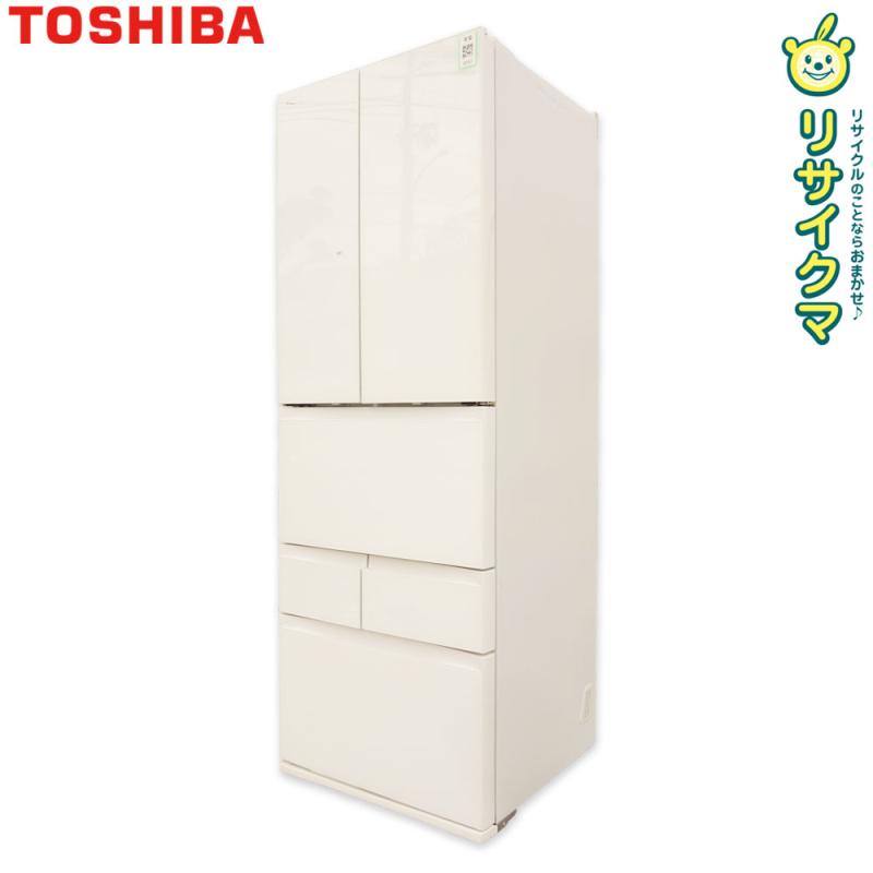 【中古】K▼東芝 電気冷蔵庫 462L 2021年 6部屋の入り口 硝子部屋の入り口 フレンチ部屋の入り口 両開き 自動小銃製氷 真っただなか草片室 VEGETA GR-T460FH ■大型商いもの・貨物輸送別途已むを得ず■ (35167)