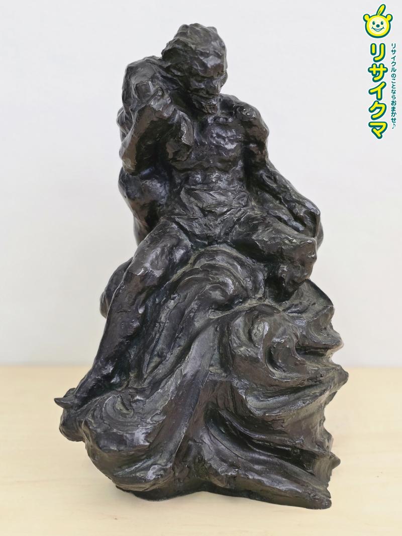 【中古】M▽ブロンズ像 男性像 ■送料無料対象外・送料別途必要■ (38468)