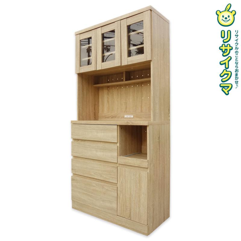 楽天市場】【中古品】松田家具 キッチンボード ライズ 90 レンジ
