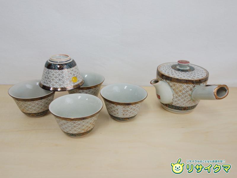 楽天市場】九谷焼 蓋付茶器 本金花鳥 茶器揃 5客セット 中古