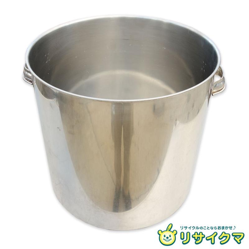 【中古】M▽クローバー 買い溜めるポット ストッカー ステンレス鋼 保護すること入れもの 50L 寸胴 両手なべ ■貨物輸送無料客体外・貨物輸送別途已むを得ず■ (38741)