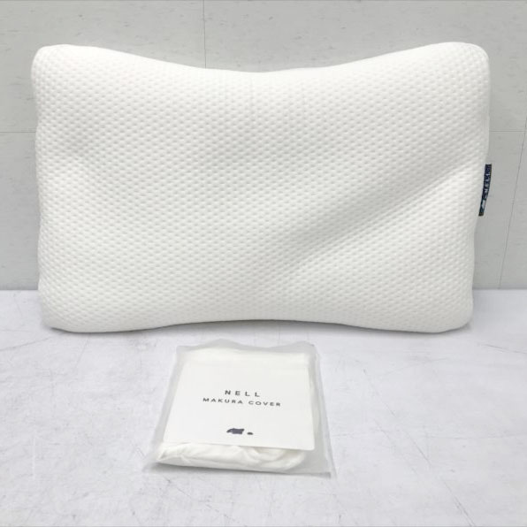 E5750YO ◆0608【美品】まくら 枕 フランネル NE-PLC-OW-X-01  高手向かい 高さ合わせる能力のある 丸洗い聞き入れる 横向き寝 体圧分散寝具【中古】