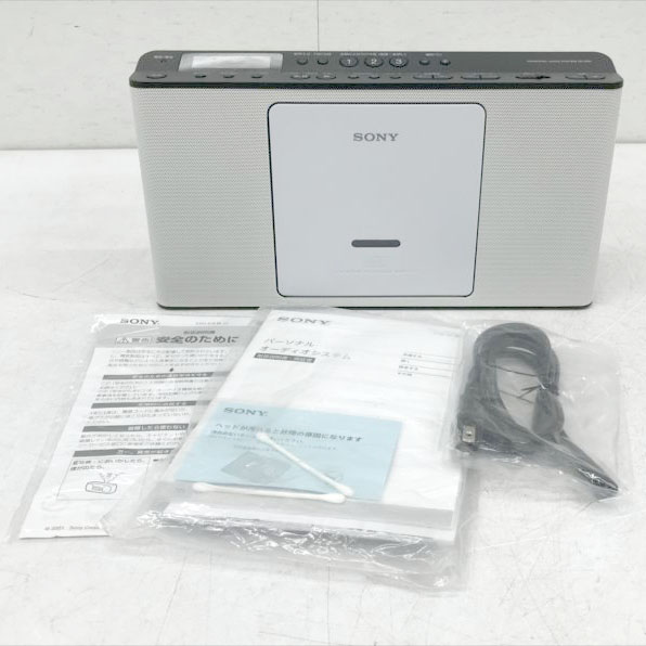 E2335YO ◆0430_4凹【美品】CDラジオ FM/AM/ワイドFM対応 ソニー ZS-E80 W 20年製 ラジカセ家電 AV機器【中古】