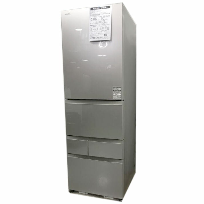 E4083YO ■0407【訳あり・未当て嵌める品】氷る電気冷蔵庫 465L 左くい違い 5部屋の入り口 東芝 GR-W470GSK(EC) 25年製 クリアガラスドア家電
