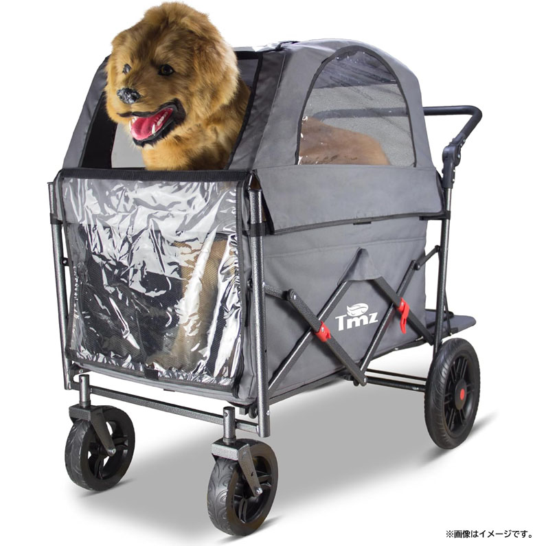 E6222YO ◆0710_1凹【アウトレット品】ペットカート 大型犬対応 耐荷重120kg TMZ キャンプカート 荷物運搬可能未使用|R-1