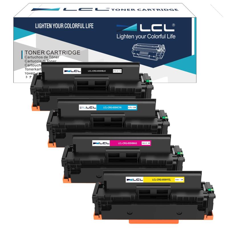 LCL Canon用 キャノン用 CRG-055 CRG-055H 互換トナーカートリッジ (4色セット) 対応機種：Satera LBP661C LBP662C LBP664C MF741Cdw MF743Cdw MF745Cdw
