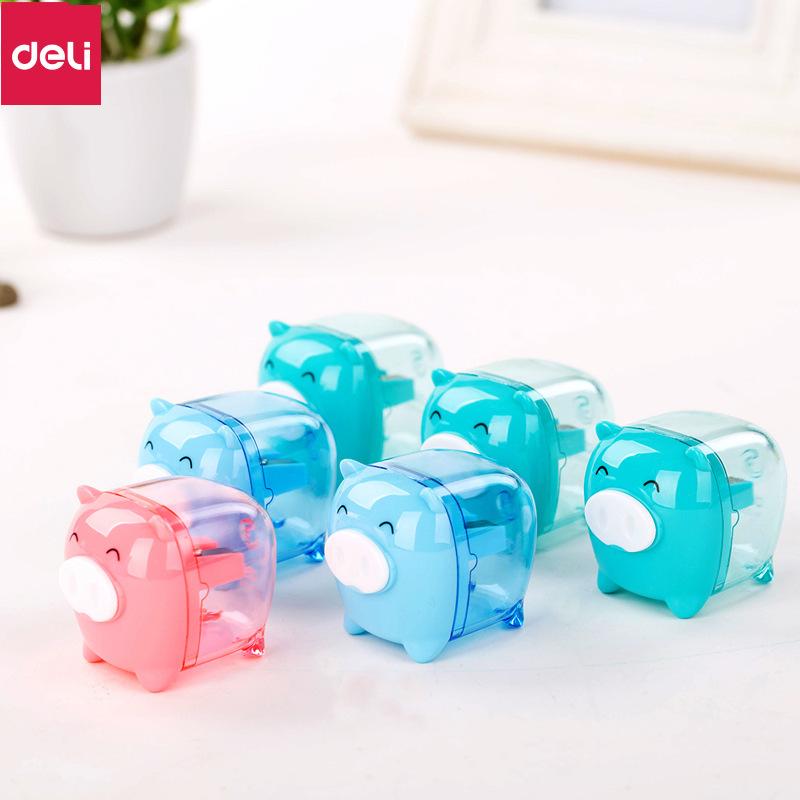 Pencil Sharpeners Kids' Pig-Shaped Mini Sharpener (1 Hole) - Stationery, Character Design, Desktop, Small, Portable, Compact, School Supplies, Learning Supplies Office Instruments Writing instruments, stationery, cute animal designs, study supplies, desk accessories, pencil cases, sharpeners.Pencils for manual