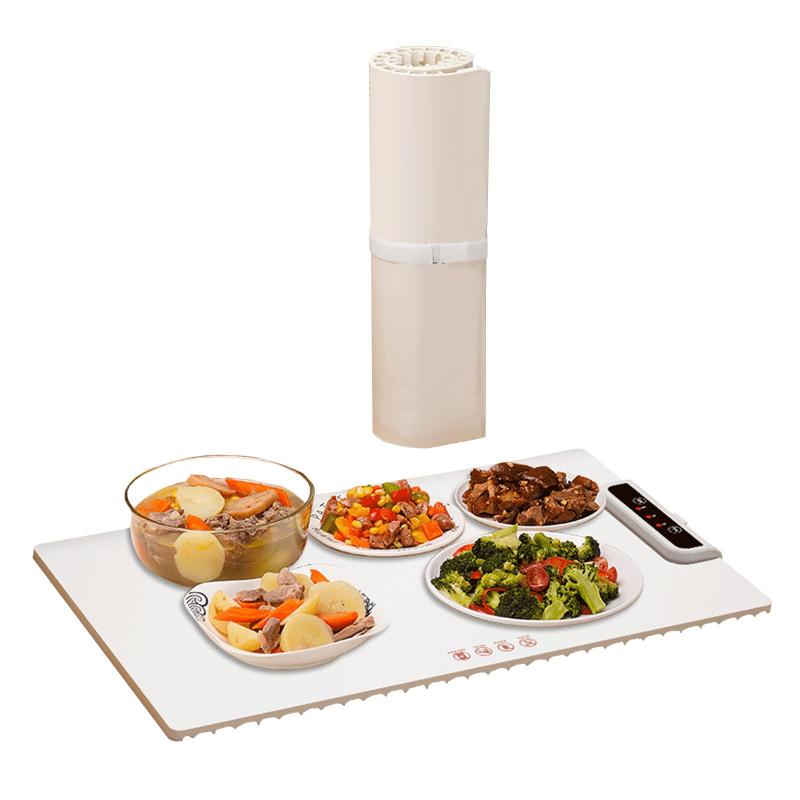 卓上保温プレート ホットプレート 食品保温プレート 電気保温トレイ 折りたたみ式 多機能食品断熱ボード 温度調節可 10秒の急速加熱 フルプレート加熱 お手入れも簡単 収納袋付き ホーム